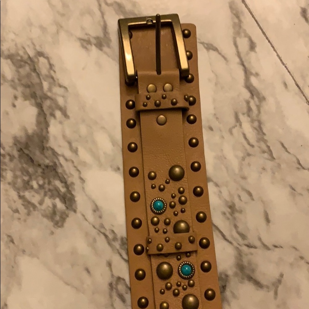 Women’s leather belt tan